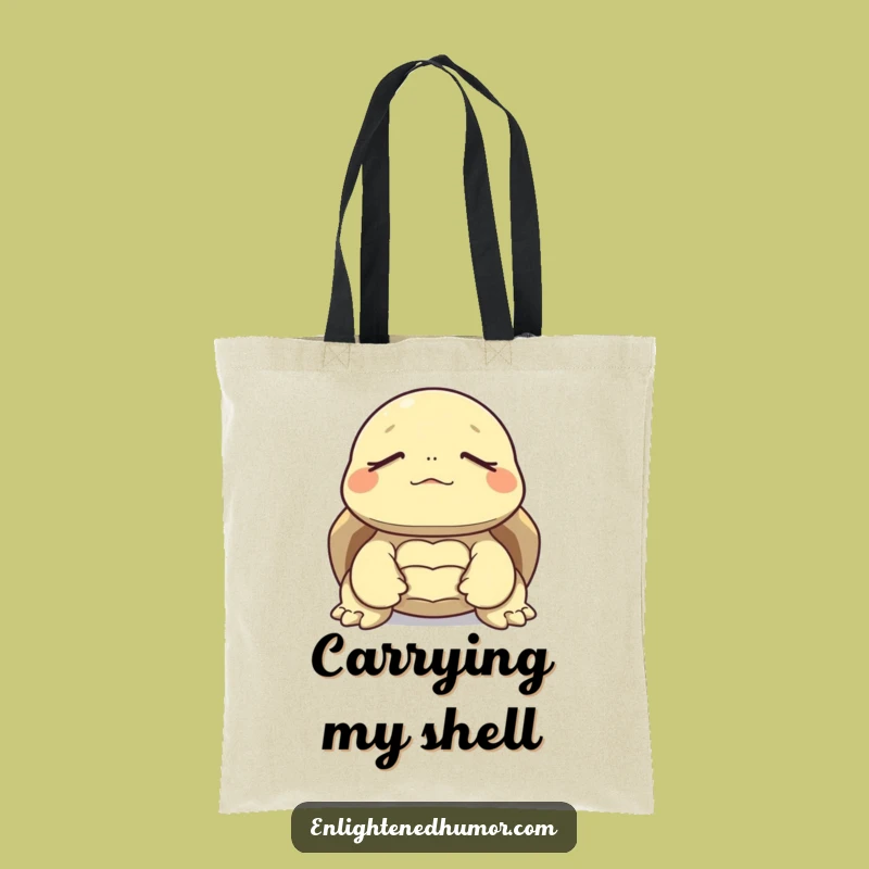 Funny Tortoise Meditation Tote Bag: Carry Calm & Humor - Gift!